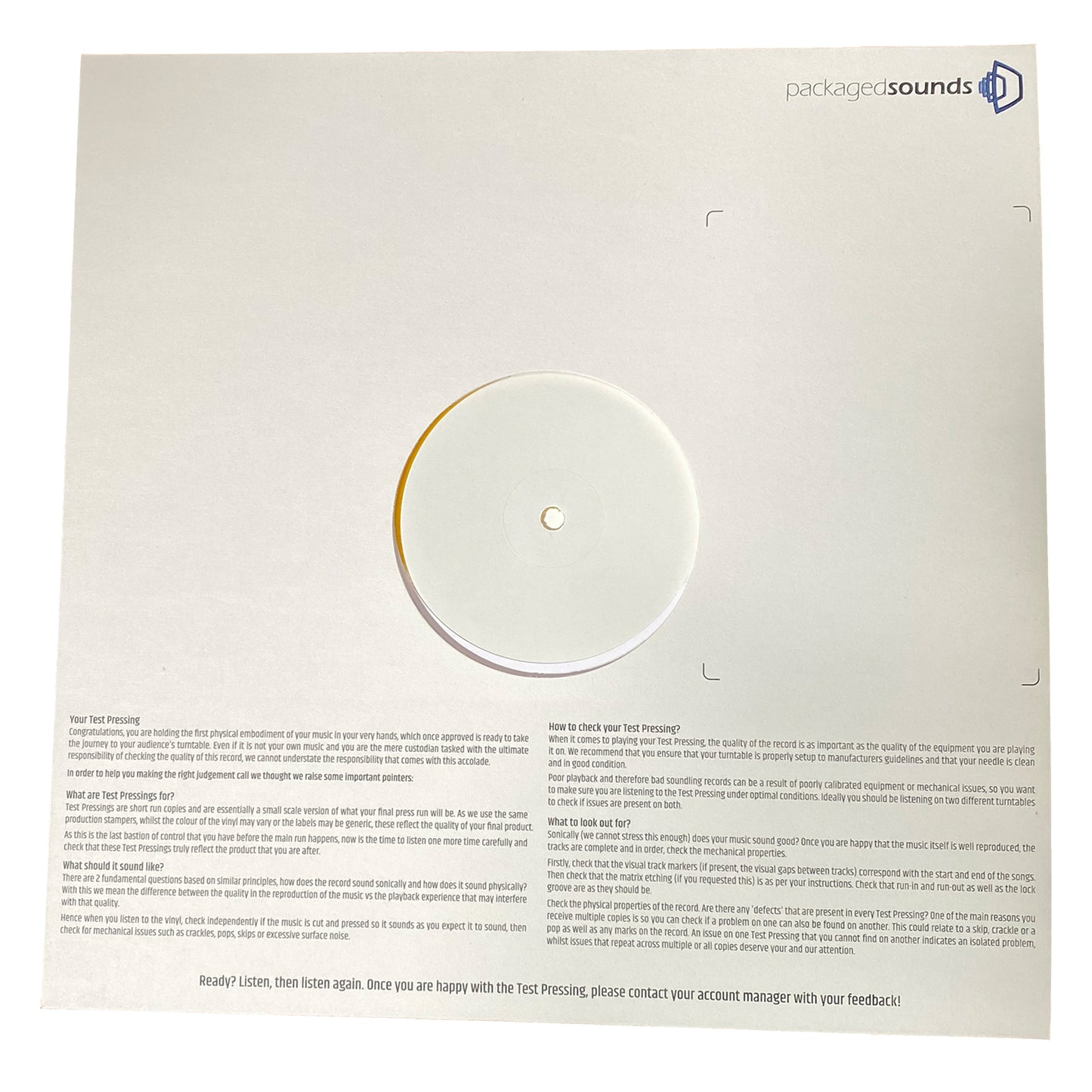 'Rock'n'Roll Renaissance' 12" TEST PRESSING