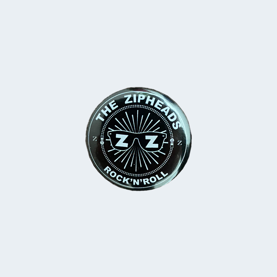 'Rock'n'Roll' 32mm Pin Badge – The Zipheads